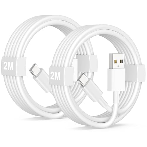 iPhone 16 15 Carplay Ladekabel kabel, 2Pack 2M USB auf USB C Kable Original Apple USB C Ladekabel für iPhone 16e 15 Pro,16 15 Plus,iPad Pro Air, iPad 10th Gen, Typ C Android Auto Ladekabel Datenkabel von YEONPHOM