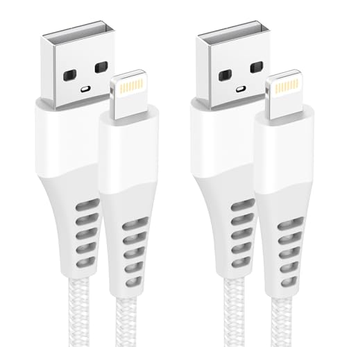 iPhone Ladekabel 1M+2M 2Pack [MFi Zertifiziert], USB Lightning Kabel Nylon Ladekabel iPhone Schnellladekabel iPhone Kabel USB Lightning Ladekabel für iPhone 14 13 12 11 Pro Max Mini XS XR 8 7 6s,iPad von YEONPHOM