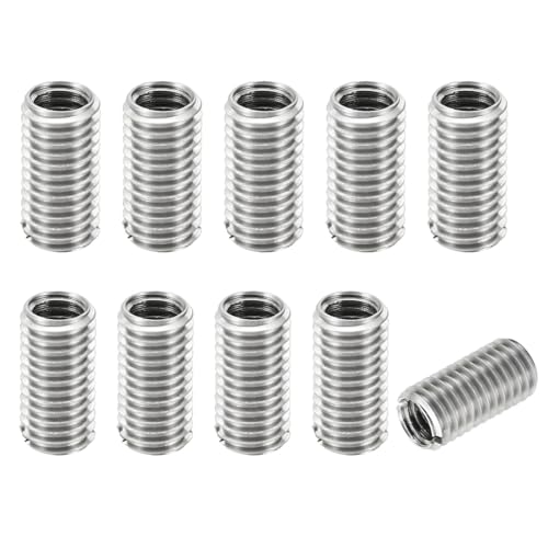 YEOVIBL 10 Stück Gewindeeinsatz M8 auf M6, 15mm Edelstahl Gewindehülsen, M8 Threaded Insert to M6, Gewindeadapter, Einschraubmutter, Gewindeduzierung, Gewindereduzierung Set (M8*M6) von YEOVIBL