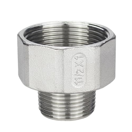 1/4" 3/8" 1/2" 3/4" 1" 1-1/4" 1-1/2" BSP Innengewinde auf Außengewinde 304 Edelstahl Buchse Reduzierstück Rohrverschraubung Anschlussadapter(3I4 BSP - 3I8 BSP) von YEPENG