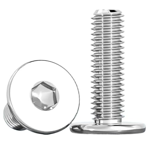 304 Stainless Steel CM Ultrathin Hex Socket Flat Wafer Head Screw M2 M2.5 M3 M4 M5 Allen Hexagon Ultra Thin Head Bolt(30mm,M4(dk 10mm)-20pcs) von YEPENG