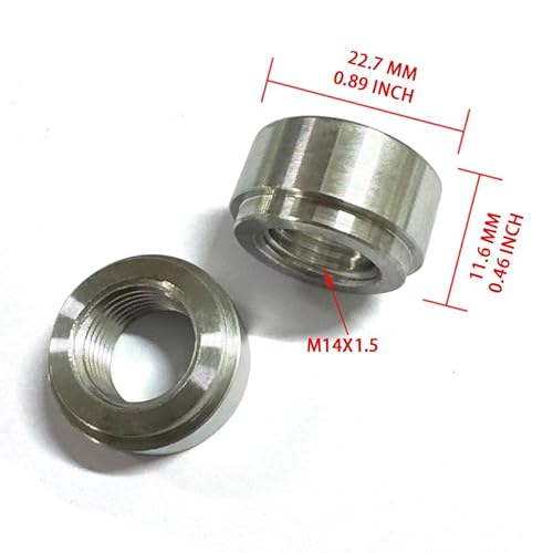 M14X1.5NPT ROHR Gewinde Weld Bung Adapter Aluminium Weld Connector Mutter Auf Bung Rohr Fitting von YEPENG