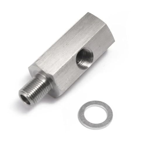 Öldrucksensor-T-Stück M10x1,5 auf M10x1,5 Adapter Seitenlöcher 1/8NPT Innengewinde Turbo-Zuleitungsmessgerät von YEPENG