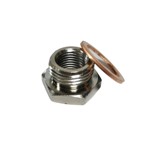Sensoranschluss Abgas O2 Sauerstoffsensor Spacer Reducer Adapter M18 x 1,5 mm bis M12 x 1,25 mm mit Kupferdichtung von YEPENG
