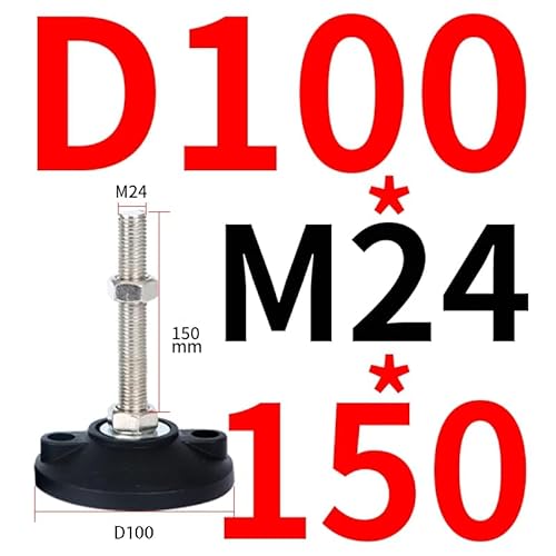 YEPENG Basis D80 D100 304 Edelstahl Nylon Feste Fußschale Geeignet for Tisch- und Stuhlbein-Nivellierung Klappbeine Möbelbeine(D100xM24x150) von YEPENG