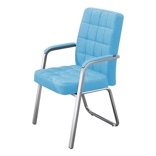 YEQING Bürostühle, Bürostuhl mit Armlehnen, Schreibtischstuhl aus Stoff, Starke Stabilität, Geeignet für Büro, Schule, Lobby(Blue) von YEQING