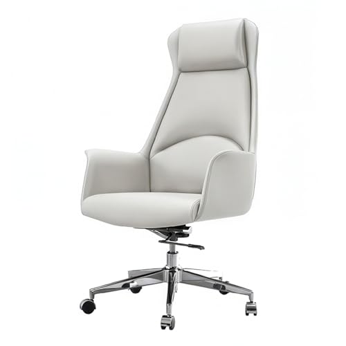 YEQING Bürostuhl Ergonomisch, Drehstuhl mit Hoher Rückenlehne, Höhenverstellbar Drehstuhl, Bürostühle für Zuhause, Hotel, Büro(Gray) von YEQING