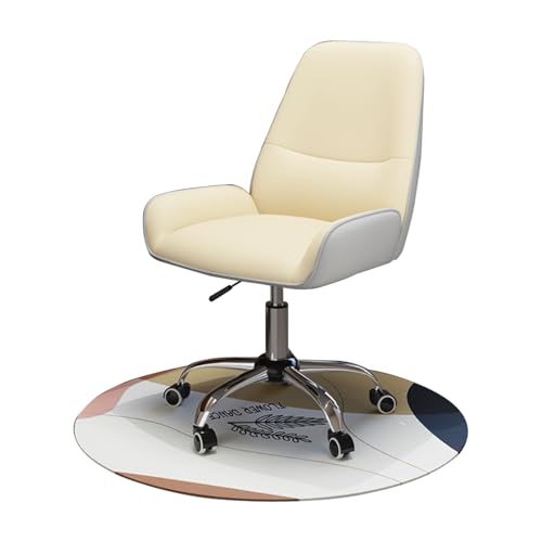 YEQING Ergonomischer Drehstuhl, Bürostuhl, Verstellbarer 360°-Drehstuhl mit Rollfunktion, Die Besten Schreibtischstühle für Das Homeoffice(Beige) von YEQING