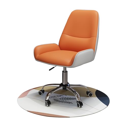 YEQING Ergonomischer Drehstuhl, Bürostuhl, Verstellbarer 360°-Drehstuhl mit Rollfunktion, Die Besten Schreibtischstühle für Das Homeoffice(Orange) von YEQING