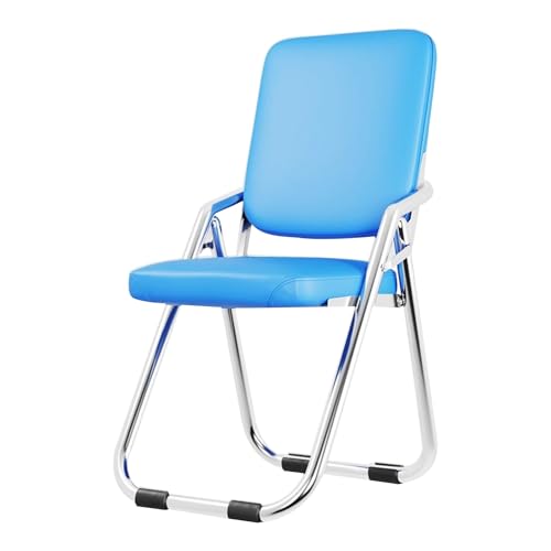 YEQING Klappstuhl Gepolstert, Campingstuhl Faltbar, Klappbare Esszimmerstühle für Abendessen, Partys, Hochzeiten, Schulen, Konferenzen und Schulungen(Blue) von YEQING