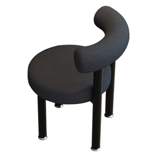 YEQING Schminkhocker, Luxuriöser Frisiertischhocker, Moderne Schminkstühle, Garderoben-Schminkstuhl für Den Schminktisch – Ideal für Das Schlafzimmer(Black) von YEQING