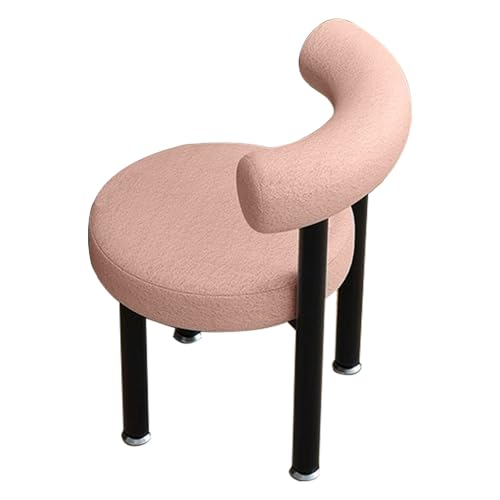 YEQING Schminkhocker, Luxuriöser Frisiertischhocker, Moderne Schminkstühle, Garderoben-Schminkstuhl für Den Schminktisch – Ideal für Das Schlafzimmer(Pink) von YEQING