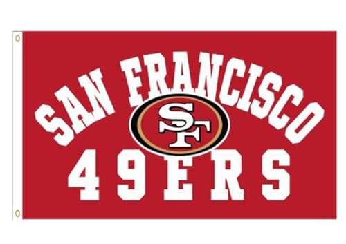 YERCHIC 49ers Flagge San Francisco Banner für Sportfan, Garage, Innen- und Außenbereich, 90 x 152 cm, Wanddekoration von YERCHIC