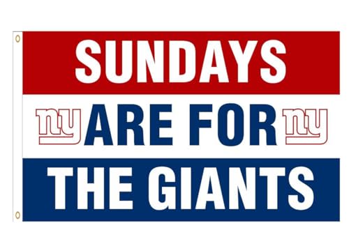 YERCHIC Sundays Are For The Giants Flagge, 90 x 152 cm, New York Banner für Sportfan, Garage, Innen- und Außenbereich, Raum, Männerhöhle, Wanddekoration von YERCHIC