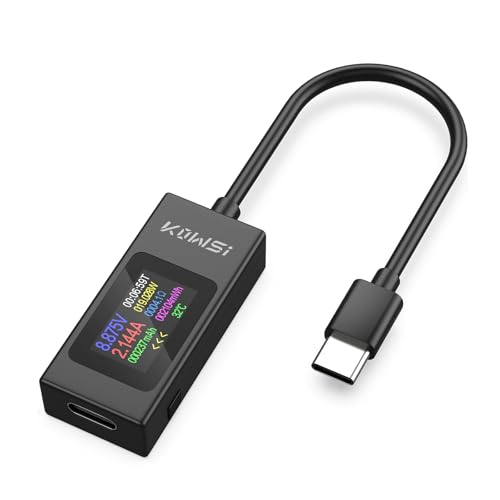 YEREADW USB C Tester Messgerät Strommessgerät Multimeter Typ-C PD Strommesser Spannung und Strom Voltmeter 4-30V 0-6.5A QC Power Meter Kapazität Spannungsprüfer von YEREADW