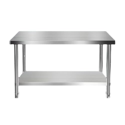YERUNGT Arbeitstisch Aus Metall, Edelstahl Zubereitungstisch mit Verstellbare Füße, Arbeitstisch Edelstahl, für Restaurant, Küche, Bar, Haus und Hotel(60 * 40 * 80cm/23.6 * 15.7*/31.5in) von YERUNGT