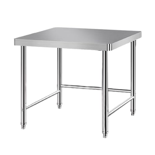 YERUNGT Arbeitstisch Edelstahl, Gewerblicher Metalltisch mit Verstellbare Füße, Prep-Arbeitstisch für Küche Garage Waschraum Im Freien Restaurant Bar(120 * 50 * 80cm/47.3 * 19.7 * 31.5in) von YERUNGT