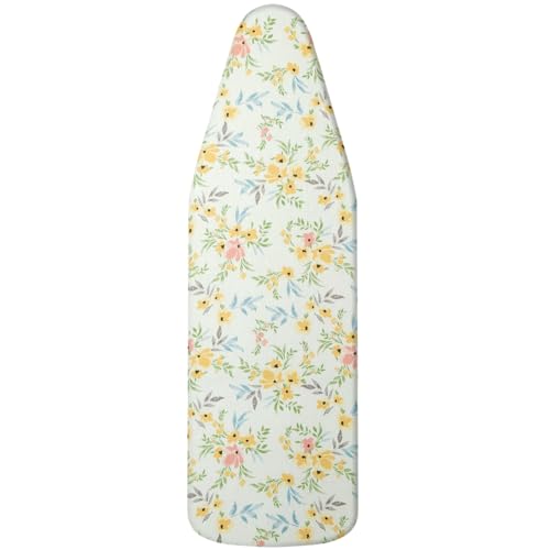 YERUNGT Bügelbrettbezug, Bügelbrett Bezug Extra Soft, Bügelauflage Aus Baumwolle, Bügel- und Schmutzabweisend, Bügelbrettbezug für Schnelles und Einfaches Bügeln(Yellow,140 * 50cm/55 * 20in) von YERUNGT