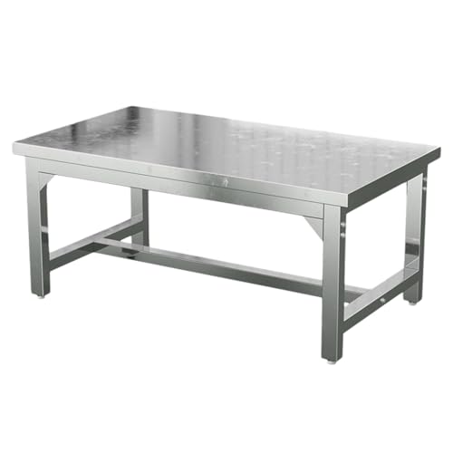 YERUNGT Küchenvorbereitungstisch, Edelstahltisch mit Verstellbarem Fuß, Gewerblicher Arbeitstisch, für Küche, Restaurant, Zuhause, Hotel, Garage, Zuhause(100 * 60 * 80cm/39.4 * 23.6 * 31.5in) von YERUNGT