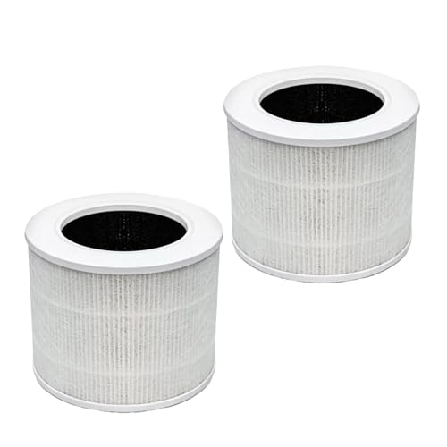 Ersatzfilter für LEVOIT Core Mini | Core Mini-RF 3-in-1 HEPA Aktivkohle Filter kompatibel mit LEVOIT Core Mini Luftreiniger -2 Stück, Weiß von YERXPAFT