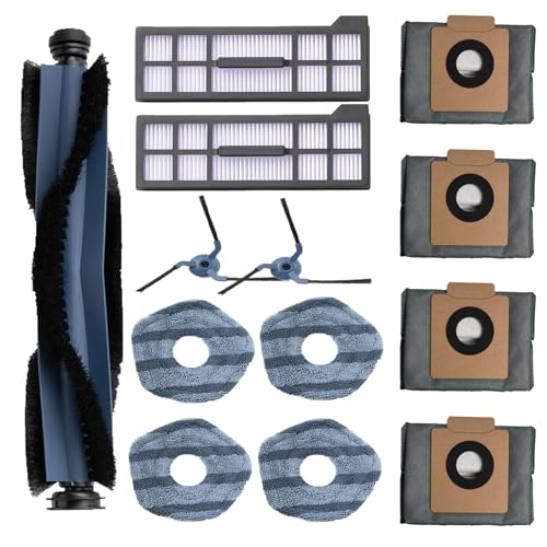 Ersatzteile für eufy X10 Pro Omni Roboter Staubsauger 1 Hauptbürste, 2 Seitenbürste, 2 Filter, 4 Wischpad, 4 Staubbeutel Zubehör von YERXPAFT