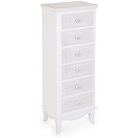 Klassische Kommode aus weißem Holz 6 Schubladen Charlene Klassische Kommode aus weißem Holz 6 Schubladen Charlene von YES EVERYDAY