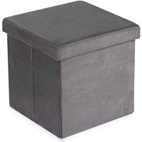 Pouf aus grauem Samt 600x300x240 von YES EVERYDAY