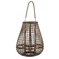 Yes Everyday - Laterne mit MOMBASA-Griff in geflochtener brauner Farbe 33dx40h cm Yes Everyday - Laterne mit MOMBASA-Griff in geflochtener brauner Farbe 33dx40h cm von YES EVERYDAY