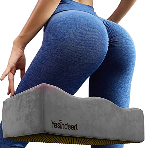 YESINDEED Brazilian Butt Lift Kissen – Dr. Zugelassen für Post-Operationen, Sitzkissen aus Schaumstoff – BBL + Bezug Tasche Feste Stützkissen Butt Support Technologie – Grau von YESINDEED