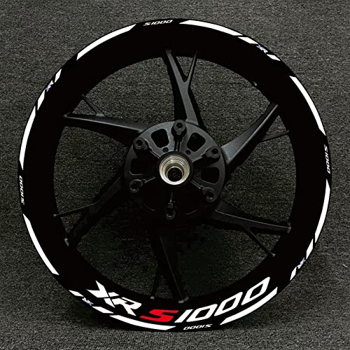 YESKIT Modifizierte dekorative Aufkleber Motorradreifen wasserdichte Radlogoaufkleber Reflektierende Streifenaufkleber Für S1000XR S1000 RR Single R (Color : 18) von YESKIT