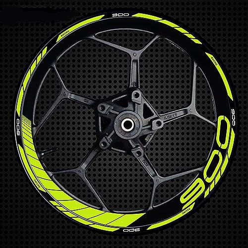 YESKIT 17-Zoll-reflektierendes Rad-Styling-Motorrad-Felgen-Dekorationsaufkleber-Set Für Kawasaki Z900 (Color : 3) von YESKIT