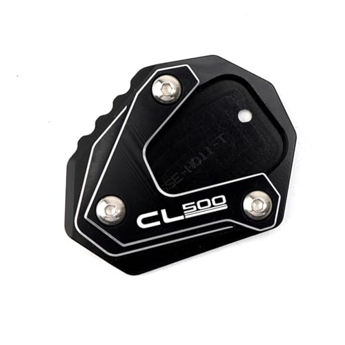 YESKIT CNC Aluminium Ständer Fuß Seitenständer Vergrößerung Pad Rad Reifen Ventilkappen für Honda CL500 CL 500 2023 (Color : Black 1) von YESKIT