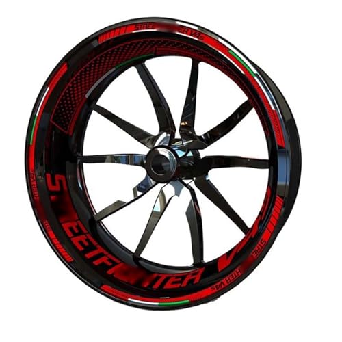YESKIT Modifizierte dekorative Aufkleber Motorrad Felgenaufkleber Rad Aufkleber Logo Für Ducati Streetfighter V4s V4 848 1098 Standard Plus Design (Color : 7) von YESKIT