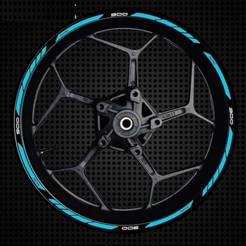 YESKIT Modifizierte dekorative Aufkleber Motorrad Racing Ausrüstung Zubehör Rad Reifen Felge Dekoration Klebstoff Reflektierende Aufkleber Aufkleber Für K&awasaki Z900(Color12) von YESKIT
