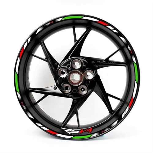 YESKIT Modifizierte dekorative Aufkleber Motorrad Rad Aufkleber Innerer Rand Reflektierende Schutz Aufkleber Dekorative Film Für Aprilia RSV4 R/RR RSV4 RF RSV4 RFW(Color5) von YESKIT
