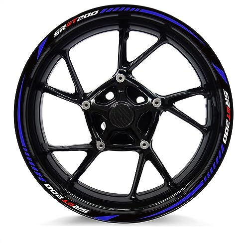 YESKIT Motorrad Felge Aufkleber Aufkleber Reflektierende Hub Streifen Band Wasserdicht Für Aprilia SRGT200 SR GT 200 2023(Color:4) von YESKIT