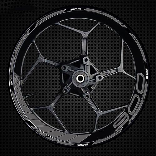 YESKIT Motorrad-Rennausrüstung, Zubehör, Rad, Reifen, Felgendekoration, Selbstklebender, Reflektierender Aufkleber Für Kawasaki Z900 (Color : 1) von YESKIT