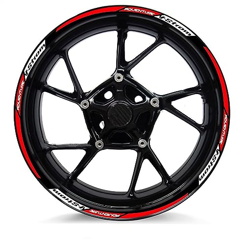 YESKIT Motorradzubehör Radstreifenaufkleber Felgennabe Reflektierende Aufkleber Für Suzuki V-Strom 250SX 1000 1050 XT DL 650 (Color : 1) von YESKIT