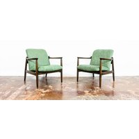 Paar Restaurierte Grüne Mid Century Sessel 1960Er Jahre von YESRETROeu