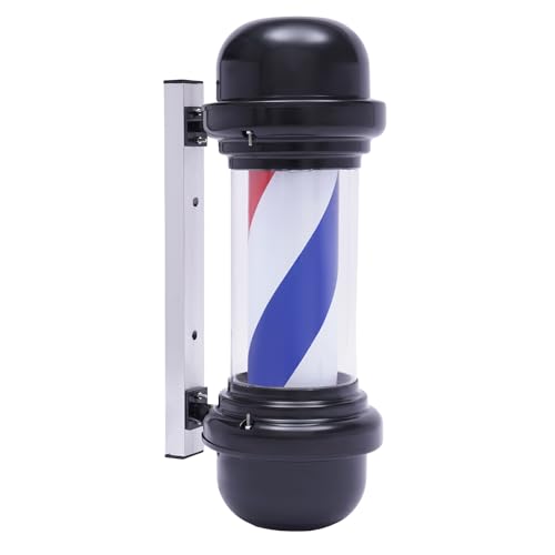 12 Zoll Barbershop Rotierende Leuchte LED Barber 50cm Barbier Pole Professionelle Friseurstange Helle Drehbare Für Friseur Wandleuchte Salon Barbierstab Klassische Schilder Friseursalon Lichtquelle von YESTAIM