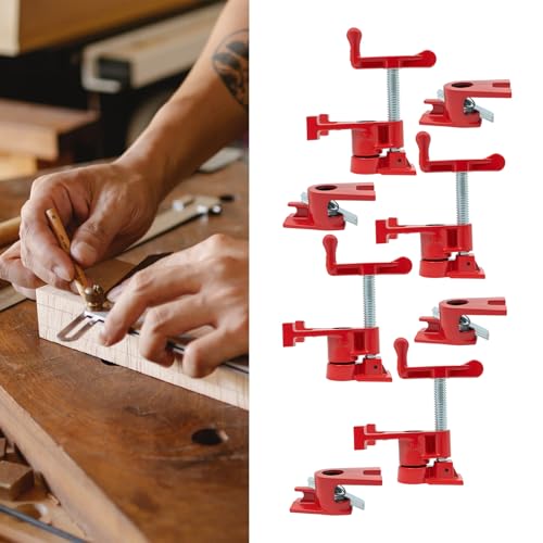 3/4 Zoll Schraubzwingen Set Rohr 4 Sets Clamp Holz Metallklemmen Aus Eisen Schraubzwinge Bar Clamp DIY Handwerkzeug Kit Rohrzwingen Korpuszwinge Rohrschraubzwinge DIY Holzbearbeitung von YESTAIM