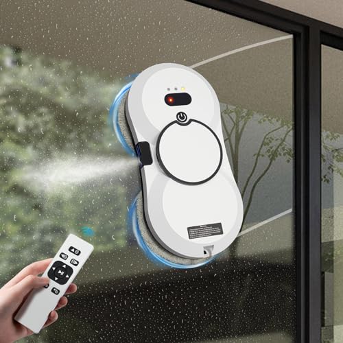 Fensterputzroboter Automatischer Fensterreinigungsroboter Fensterroboter Fensterreiniger Intelligentes Navigation Kantenerkennungssystem Fenstersauger Glasreinigungssroboter Magnetischer (Weiß) von YESTAIM
