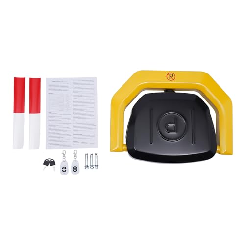 Ferngesteuertes Auto Parkschloss Mit 2 Fernbedienungen Wächter Smart Parking Lock Alarm Auto Parkwächter Universal Radschloss Parkkralle Diebstahlsicherung Für Pkw Motorräder Lkw von YESTAIM