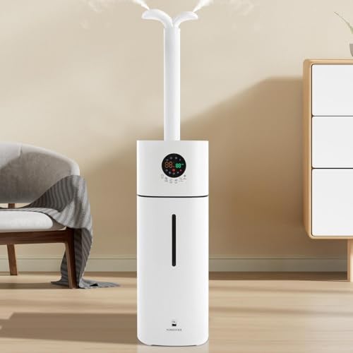 YESTAIM Kommerzieller Ultraschall Luftbefeuchter 16L, Weiß, ABS Material, Automatischer Betrieb, Raumluftbefeuchter für Wohnzimmer, 30-100 m², Fernbedienung, 240V von YESTAIM