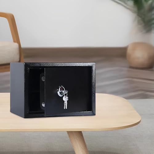 Minisafe Mit Schloss Minitresor Safe Tresor 6.4L Wandsafe Geldkassette Möbeltresor Tresor Feuerfest Robust Diebstahlsicher Für Schmuck Bargeld Medikamente Dokumente Panzerschrank 17 * 23 * 17cm von YESTAIM