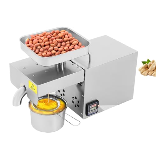Ölpresse Einstellbare Temperatur Elektrische Ölpresse Für Heiß Und Kaltpressen Von Nüssen Erdnüssen Sesam Mandeln 5 kg Pro Stunde Silber Ölpresse Einstellbare Temperatur Elektrische Ölpresse Für Heiß Und Kaltpressen Von Nüssen Erdnüssen Sesam Mandeln 5 kg Pro Stunde Silber von YESTAIM