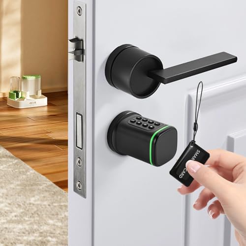 Smart Türschloss Elektronisches Mit Passwort Für 1.4-1.8in Türdicke Schließzilinder Länge Einstellbar Manuellen Keycard Unterstützen Haustür Code Schließ Zylinder Life App Fernbedienung (Schwarz) Smart Türschloss Elektronisches Mit Passwort Für 1.4-1.8in Türdicke Schließzilinder Länge Einstellbar Manuellen Keycard Unterstützen Haustür Code Schließ Zylinder Life App Fernbedienung (Schwarz) von YESTAIM