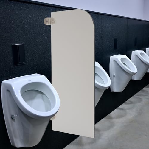 Urinal Trennwand Toilettenabtrennung Wandmontage Männer Toilette WC Sichtschutz Urinwand Duschabtrennung Fenster Duschtüren Wände Kinos Einkaufszentren (Runder Winkel) von YESTAIM