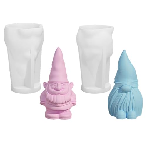 2 Stück 3D Wichtel Silikonform Weihnachtsmann Kerzenform Kerzenformen Silikon Weihnachten Zwerg Diy Weihnachten Wichtel Kerzen Formen Kerzenformen Zum Gießen Kerzen Für Weihnachten Handwerk Ornamente von YESTARTDS