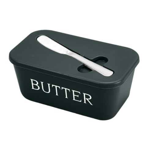 Butterdose,Butterdose Keramik Multifunktionaler Butterbehälter aus Kunststoff, rechteckig, große Kapazität, Butter-Aufbewahrungsbox mit Deckel, versiegelte Käseschale, Arbeitsplatte(Green) von YETGFBH